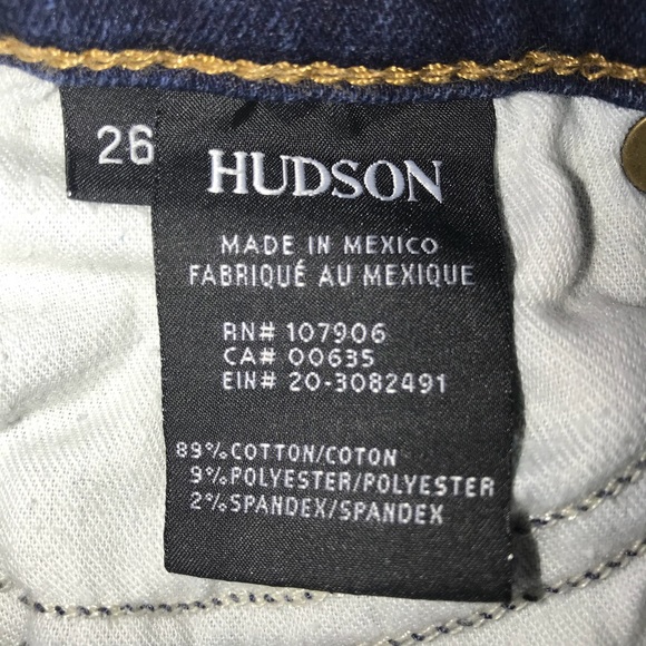 Sold-Hudson Super Skinny Raw Hem Ankle Length Jean - Picture 6 of 7